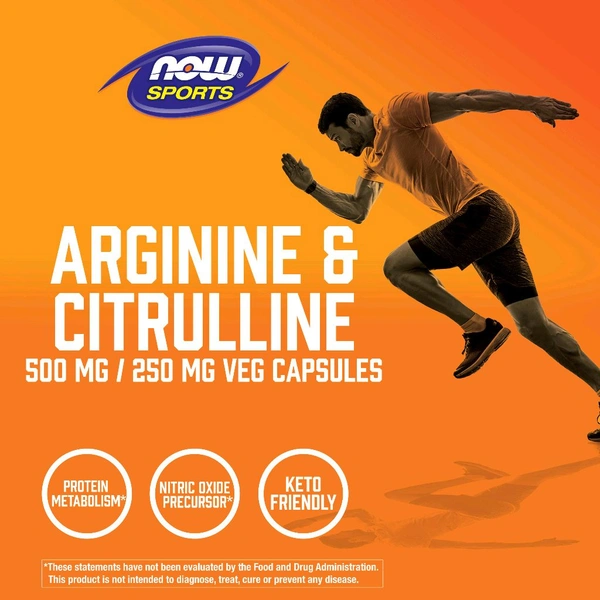 NOW Foods
Sports, Arginine & Citrulline - 120 Veg Capsules