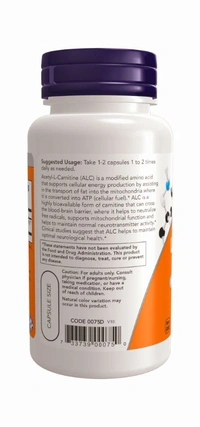 Acetyl-L-Carnitine 500 mg  - 100 Veg Capsules