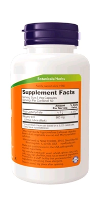 Slippery Elm 400 mg  - 100 Veg Capsules