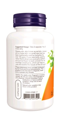Slippery Elm 400 mg  - 100 Veg Capsules