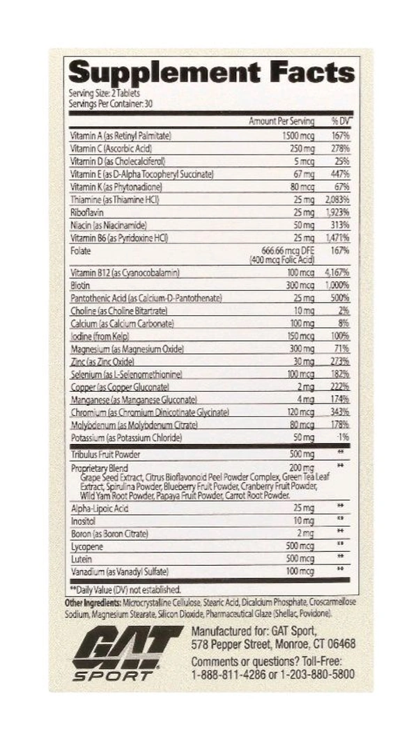 
GAT Sport Mens Multi + Test-  - 60 Tablets