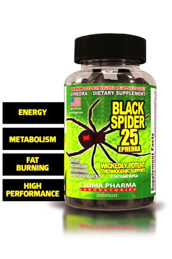 Cloma Pharma Black Spider Fat Burner,  - 100 capsules