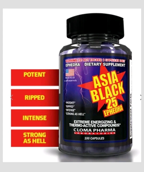 Cloma Pharma Asia Black 25 Ephedra  - 100 Cápsulas