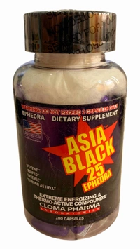 Cloma Pharma Asia Black 25 Ephedra  - 100 Cápsulas