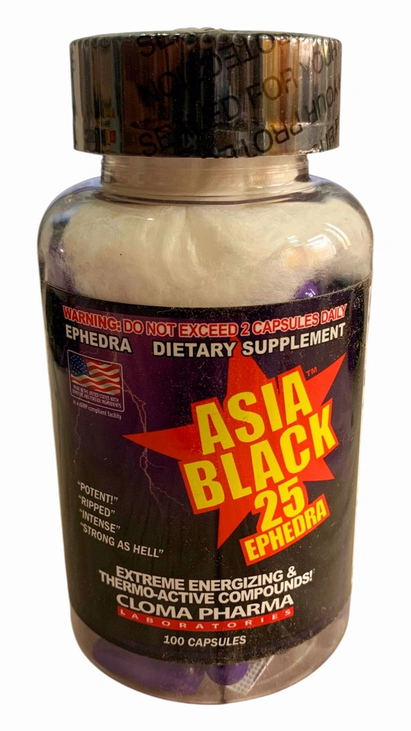 Cloma Pharma Asia Black 25 Ephedra  - 100 Cápsulas