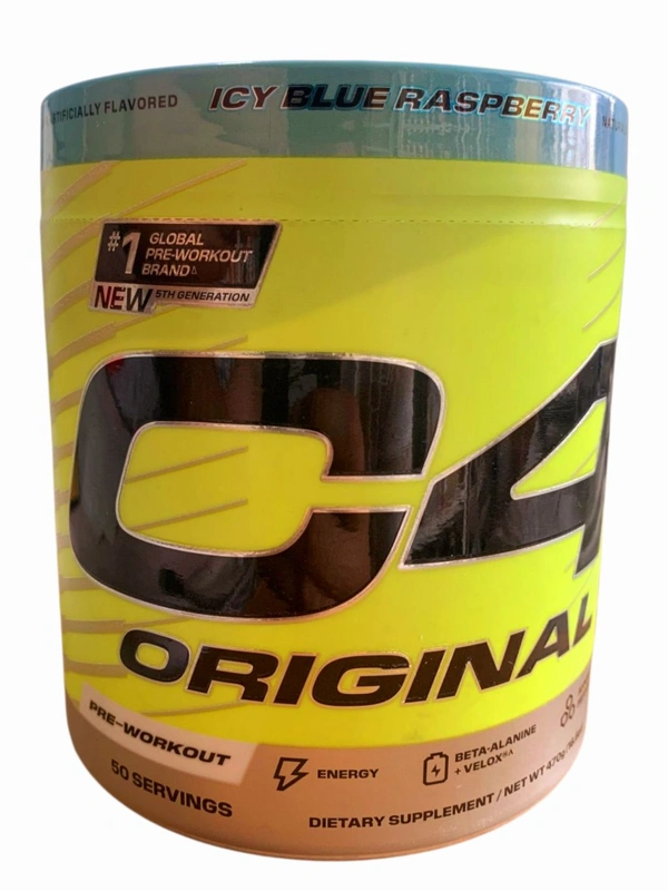 Cellucor C4 Original Pre-Workout *New
Formula* 50 Serv - International - 470g (16.6oz), ICY BLUE RASPBERRY