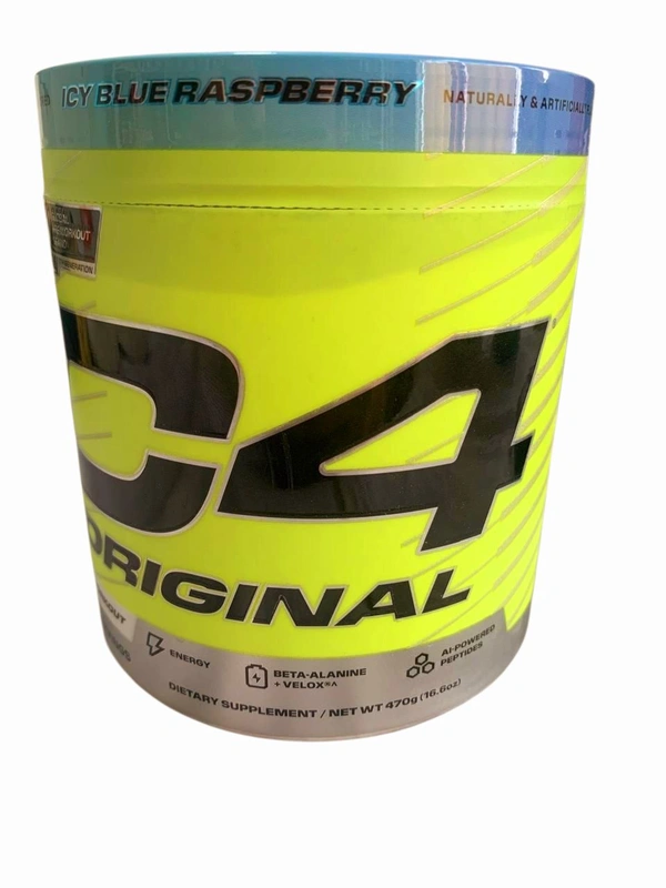 Cellucor C4 Original Pre-Workout *New
Formula* 50 Serv - International - 470g (16.6oz), ICY BLUE RASPBERRY
