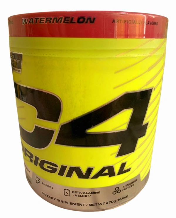 Cellucor C4 Original Pre-Workout *New
Formula* 50 Serv - International - 470g (16.6oz), WATERMELON
