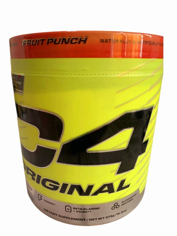 Cellucor C4 Original Pre-Workout *New
Formula* 50 Serv - International - 475g (16.8oz), FRUIT PUNCH