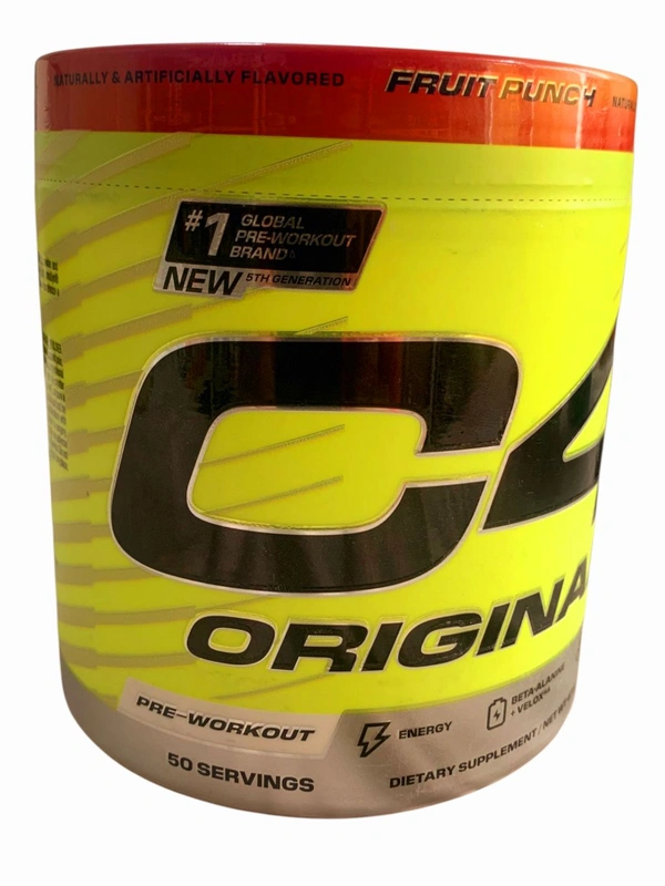 Cellucor C4 Original Pre-Workout *New
Formula* 50 Serv - International - 475g (16.8oz), FRUIT PUNCH