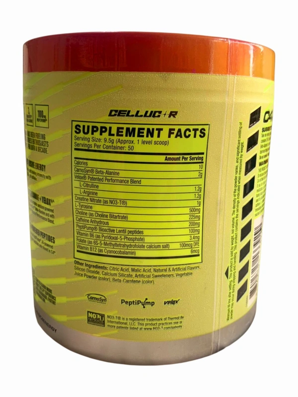 Cellucor C4 Original Pre-Workout *New
Formula* 50 Serv - International - 475g (16.8oz), FRUIT PUNCH