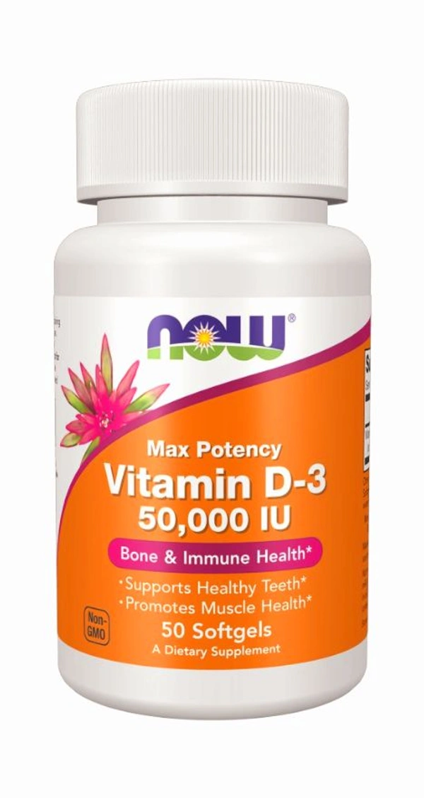 Now Vitamin D-3 50,000 IU  - 50 Softgels