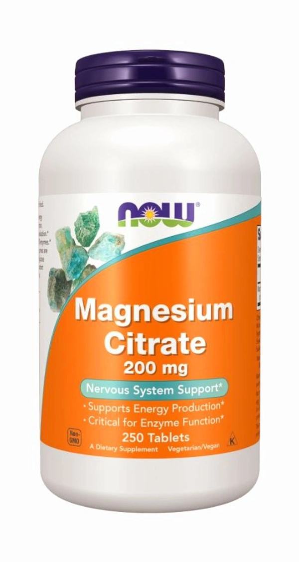 Now Magnesium Citrate 200 Mg - 250 Tablets