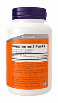 Now Glycine 1000 mg  - 100 Veg Capsules