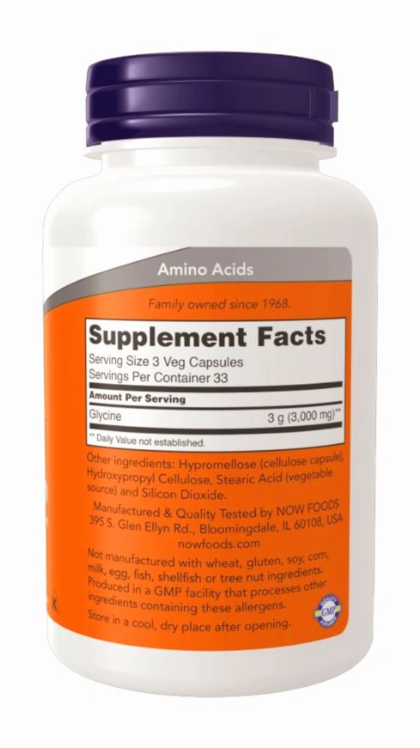 Now Glycine 1000 mg  - 100 Veg Capsules