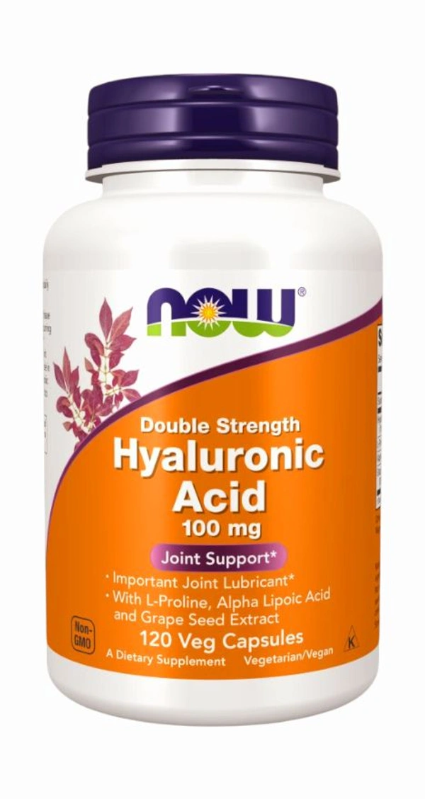 Hyaluronic Acid, Double Strength 100 mg  - 120 Veg Capsules