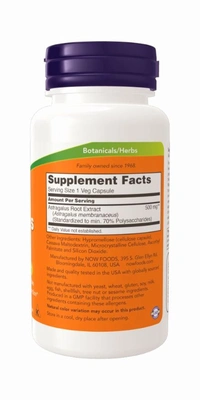 Now Astragalus Extract 500mg  - 90 Veg Capsules