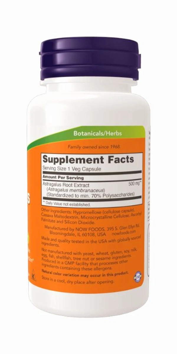Now Astragalus Extract 500mg  - 90 Veg Capsules
