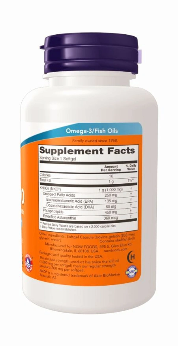 Now Krill 1000, Double Strength 1000 mg  - 60 Softgels