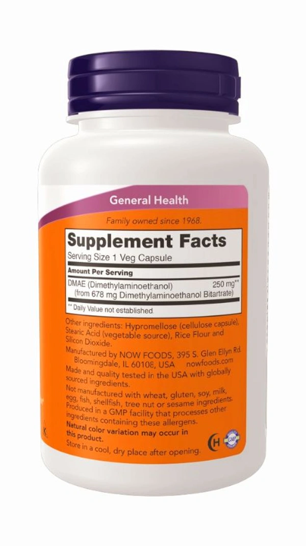 Now DMAE 250 mg  - 100 Veg Capsules