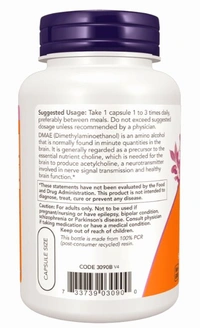 Now DMAE 250 mg  - 100 Veg Capsules