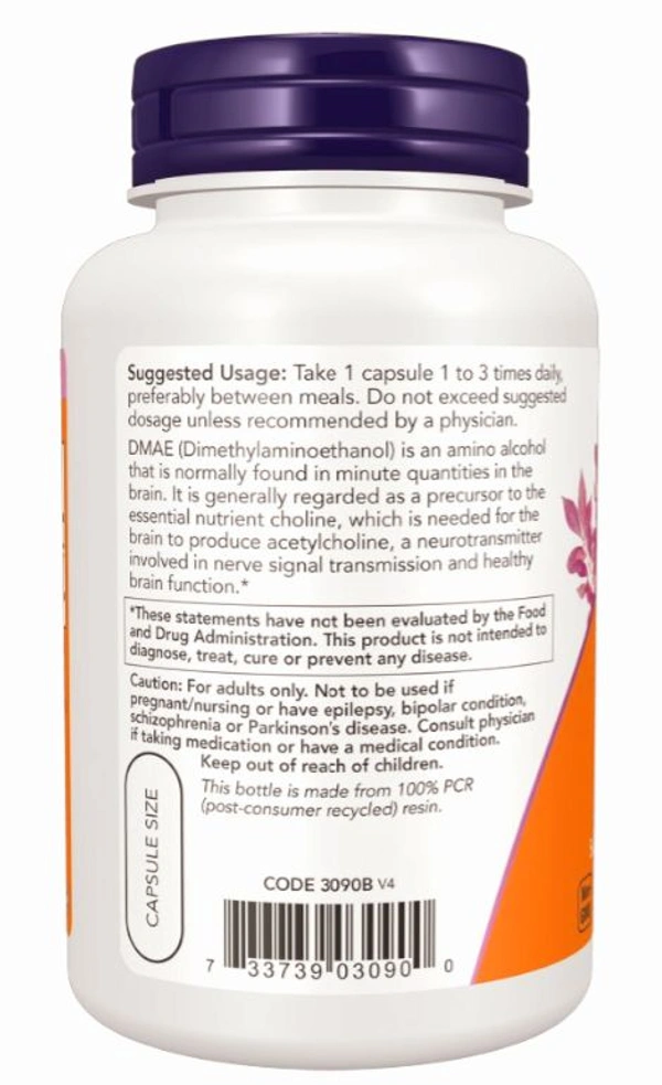 Now DMAE 250 mg  - 100 Veg Capsules