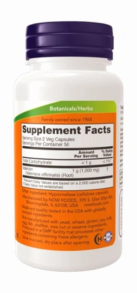 Now Valerian Root 500 mg  - 250 Veg Capsules