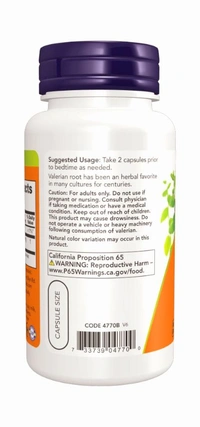 Now Valerian Root 500 mg  - 250 Veg Capsules
