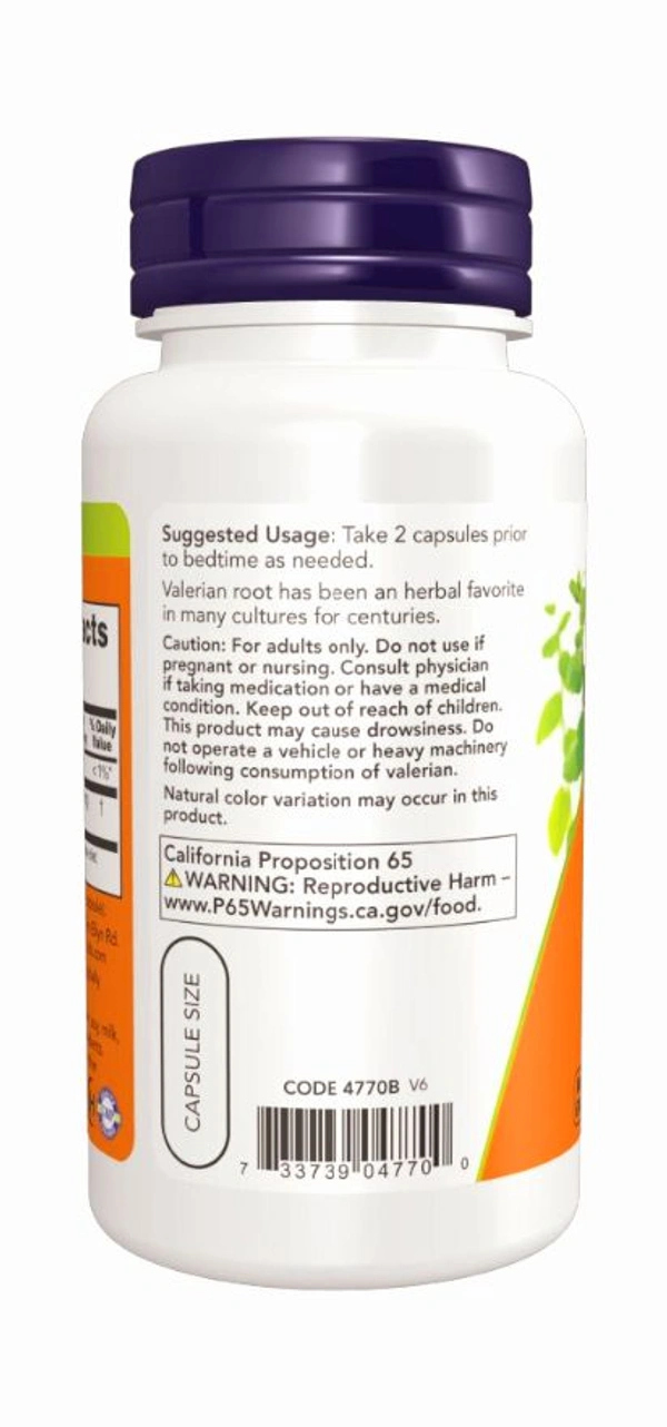 Now Valerian Root 500 mg  - 250 Veg Capsules