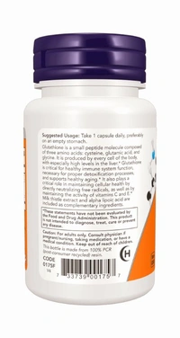 Now Glutathione 500 mg  - 60 Veg Capsules