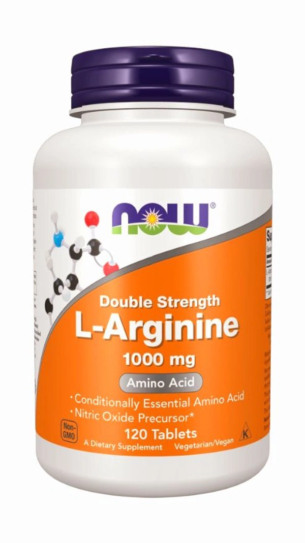 Now L-Arginine, Double Strength 1000 mg  - 120 Tablets