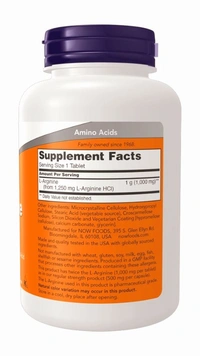 Now L-Arginine, Double Strength 1000 mg  - 120 Tablets