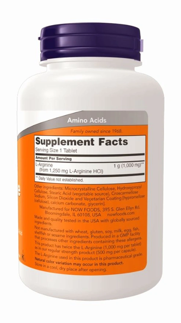 Now L-Arginine, Double Strength 1000 mg  - 120 Tablets