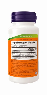 Now American Ginseng Extract  - 100 Veg Capsules