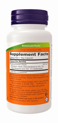 Now Now Rhodiola 500 mg  - 60 Veg Capsules