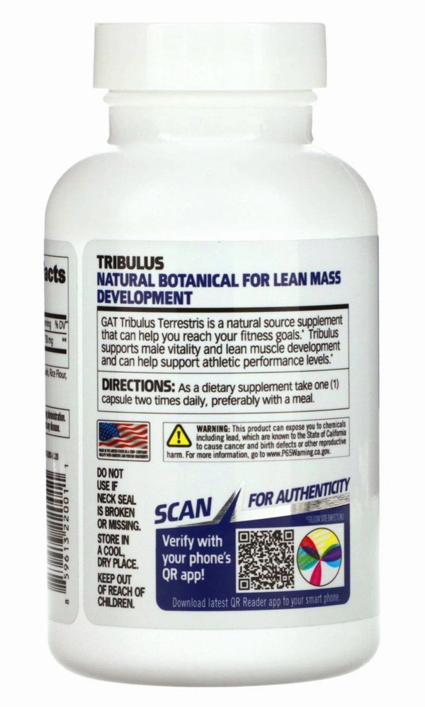 GAT
Tribulus, Men's Performance Enhancer,  - 90 Veg Capsules