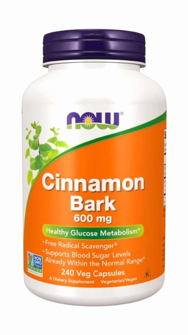 Now Cinnamon Bark 600 mg  - 240 Veg Capsules