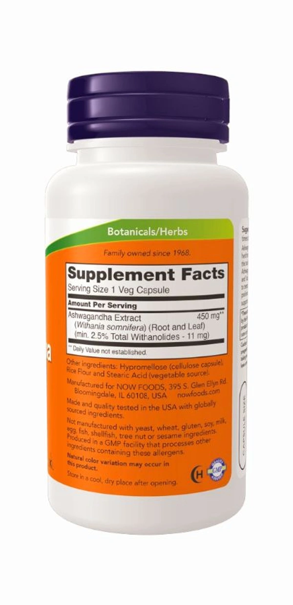 Now Ashwagandha 450 mg  - 90 Veg Capsules