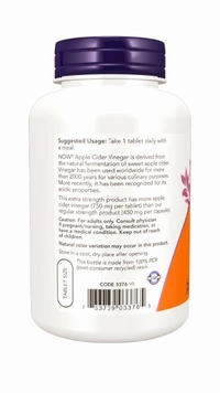 Apple Cider Vinegar, Extra Strength 750 mg  - 180 Tablets