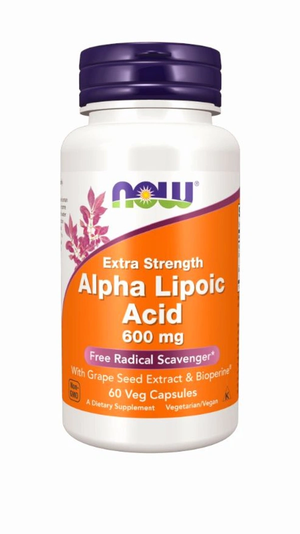 Alpha Lipoic Acid, Extra Strength 600 mg  - 60 Veg Capsules