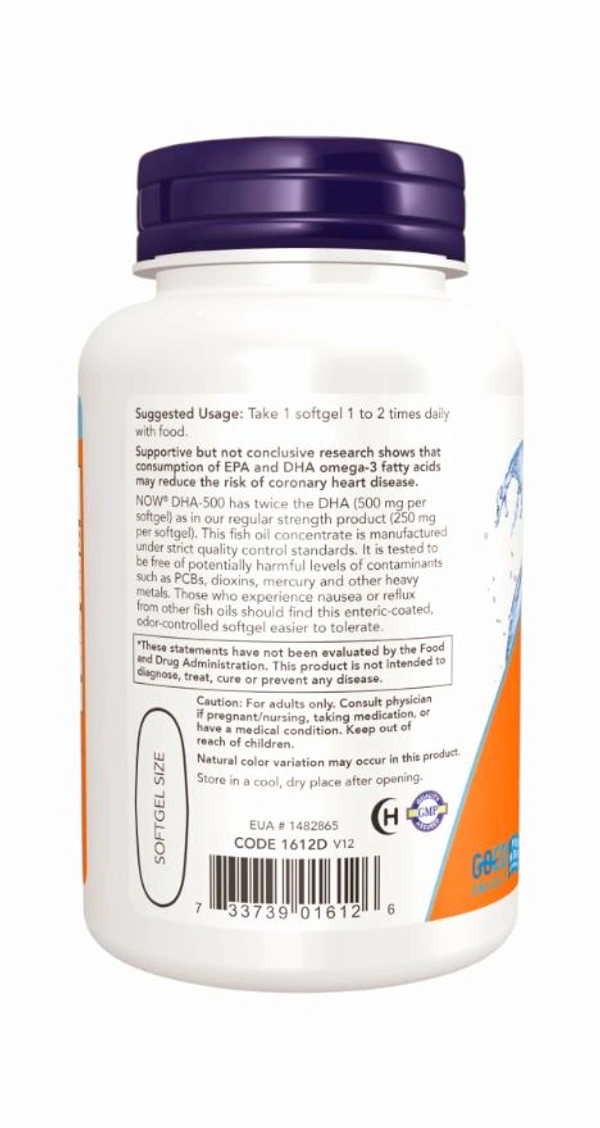 DHA-500 Fish Oil, Double Strength  - 90 Softgels