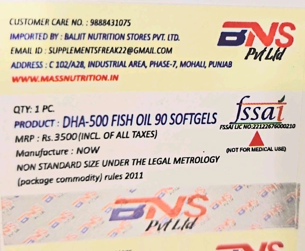 DHA-500 Fish Oil, Double Strength  - 90 Softgels