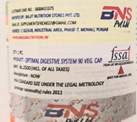 Optimal Digestive System  - 90 Veg Capsules