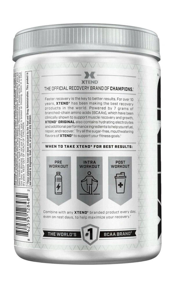 XTEND Original BCAA Powder Airheads Candy Flavor, 7g BCAA and 2.5g L-G - 405g, White Mystery