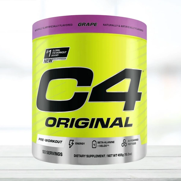 Cellular C4  Cellucor C4 Original Pre Workout Powder Grape - 50 Servings | New Imported - Grape, 455g