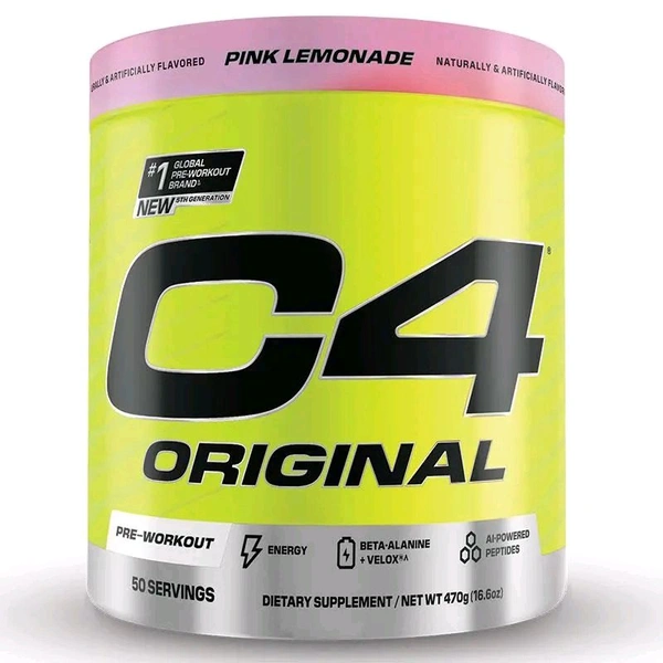 Cellular C4 Cellucor C4 Original Pre Workout Powder  - 50 Servings | New Imported - Pink Lemonade, 470g