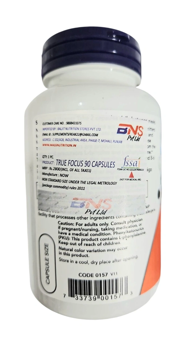Now True Focus - 90 Capsules