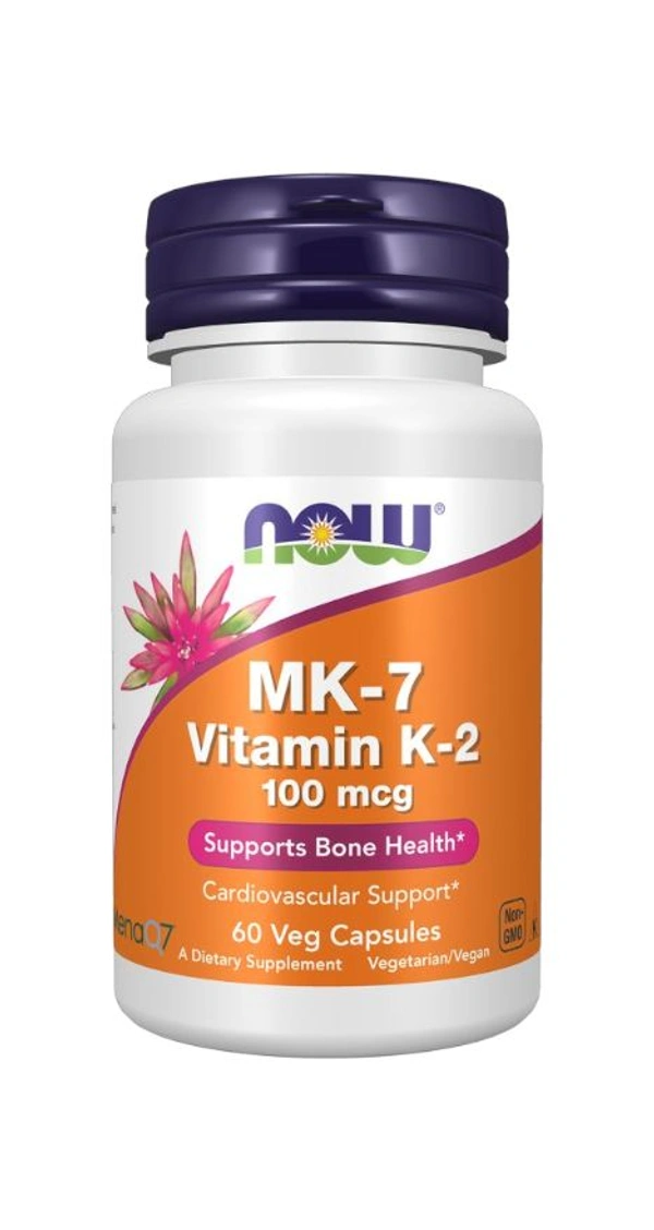 Now MK-7 Vitamin K-2 100mcg Veg Capsule - bottle (60) - 60 -Veg Capsule - bottle