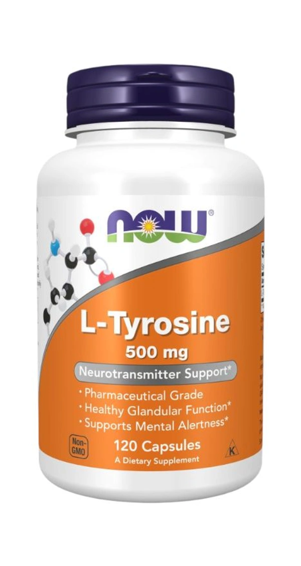 Now L-Tyrosine 500 mg  - 120 Capsules