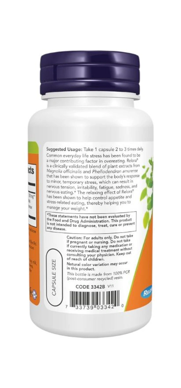 Now Relora 300 mg Veg Capsules - 60 Veg Capsules